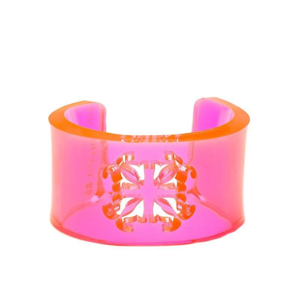 Pink Lucite Rustic cuff. NEVER WORN!